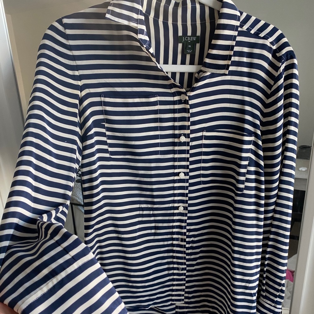 Silk button down